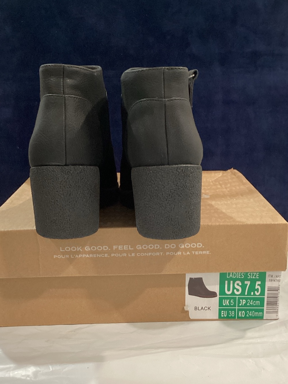Dr. Scholl’s Been There Black Wedge Ankle Booties Women’s 7.5 M NIB - Picture 6 of 7